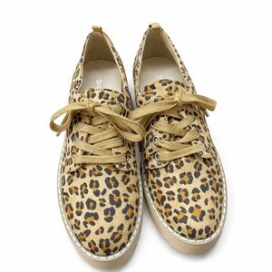 Dirty Laundry Leopard Print Sneakers - Tan and Black